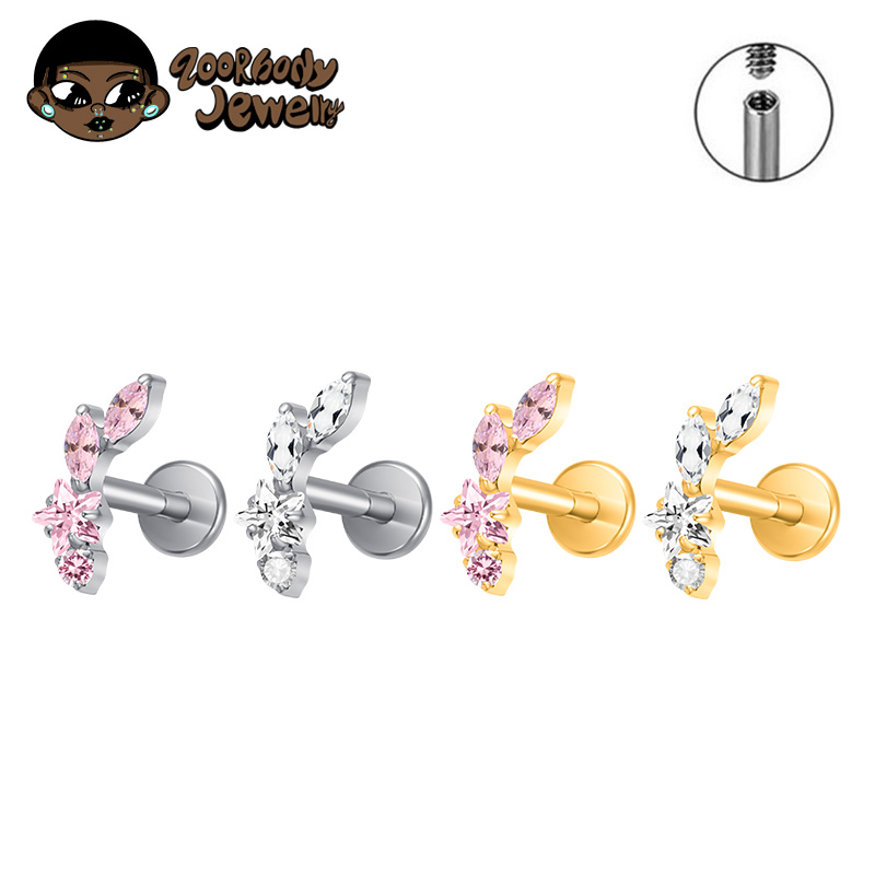 Zoor Body Jewelry - ASTM F136 titane Constellation étoile conque