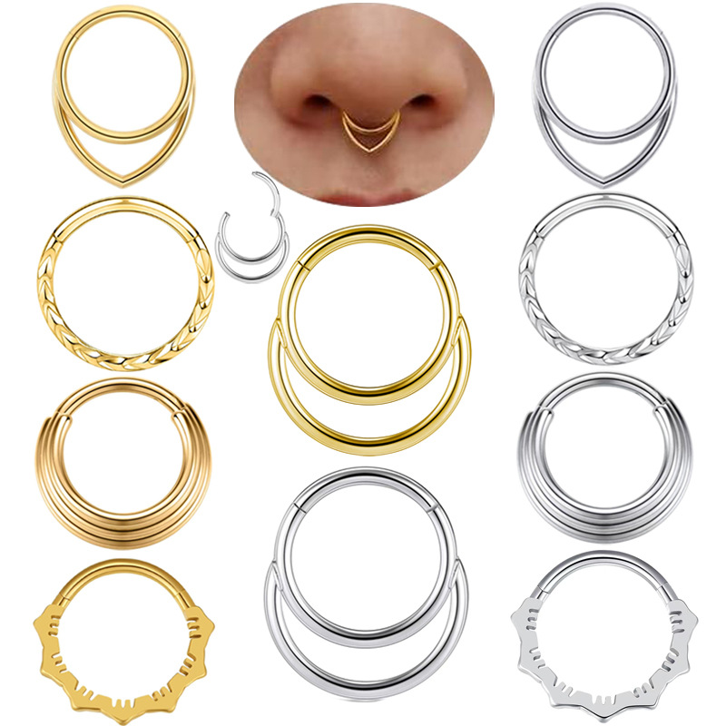 Body Jewelry Cartilage Earrings - Boucles d'oreilles créoles de nez en