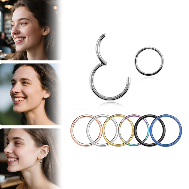 Body Jewelry Nose Ring - Anneaux de piercing articulés en acier