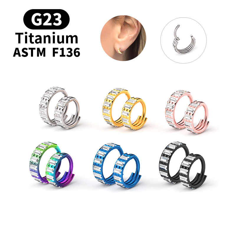 Body Jewelry Nipple Rings - Anneau de nez articulé en titane
