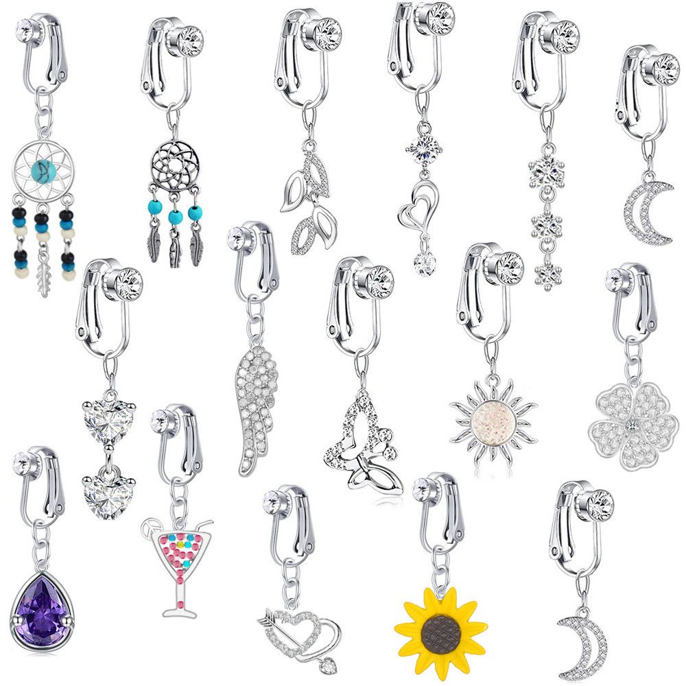 Body Jewelry Cartilage Earrings - Faux Ventre Papillon Faux Piercing Ventre