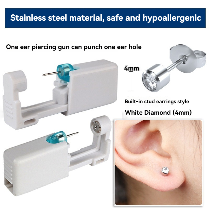 Body Jewelry Cartilage Earrings - Kit de Perçage d'Oreilles Stérile Jetable,