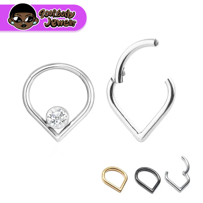 Zoor Body Jewelry - F136 titane articulé larme anneau de