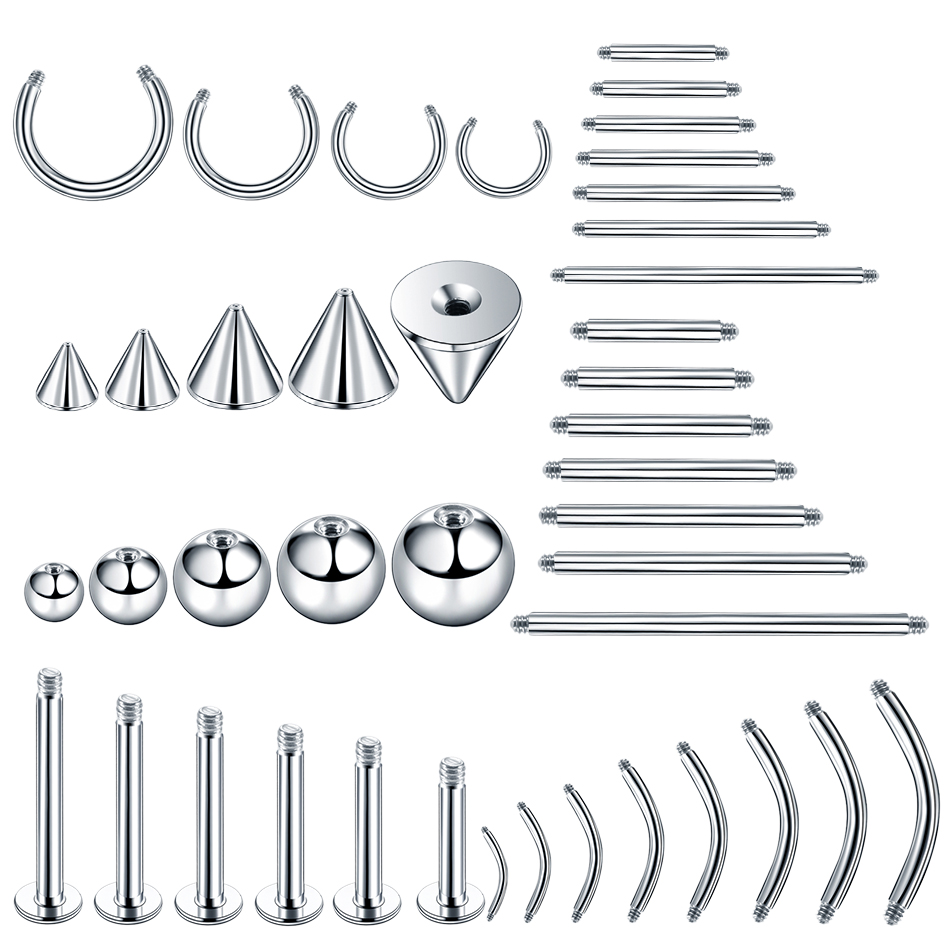 Body Jewelry Nipple Rings - 100 pcs/lot acier boucle d'oreille haltère