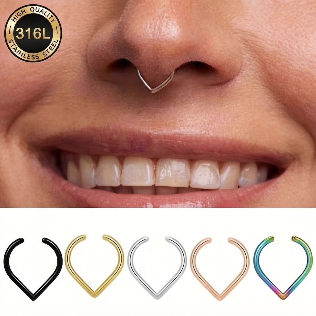Body Jewelry Cartilage Earrings - Lot de 5 faux anneaux de