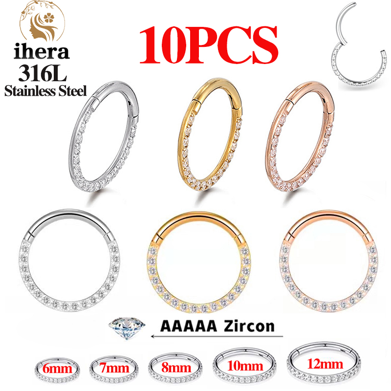 Body Jewelry Cartilage Earrings - 1/10 PIÈCES Anneaux de nez en