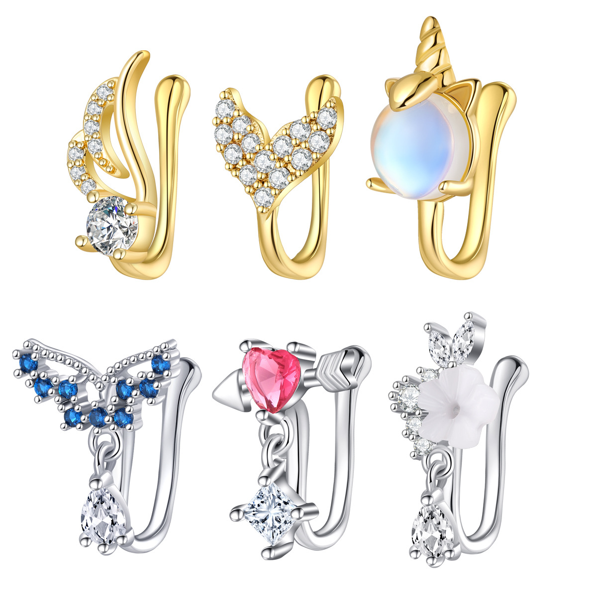 Body Jewelry Nose Ring - Faux Piercing de nez pour femmes,