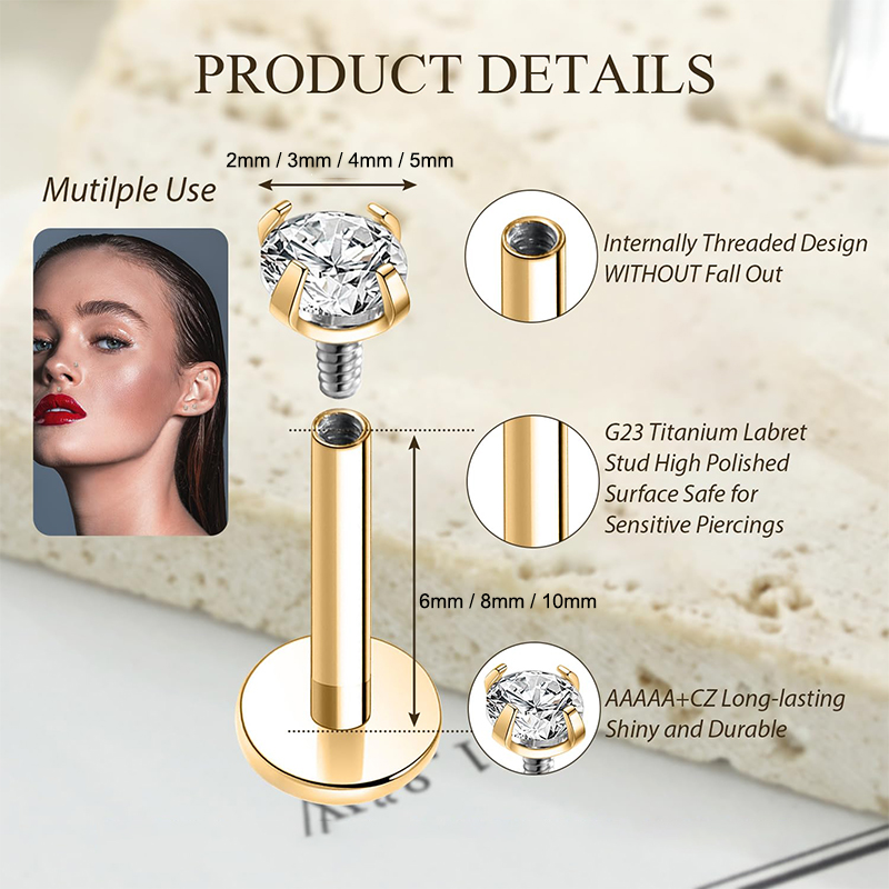 Boucles d'oreilles clous en ti - Body Jewelry Cartilage Earrings avis et prix