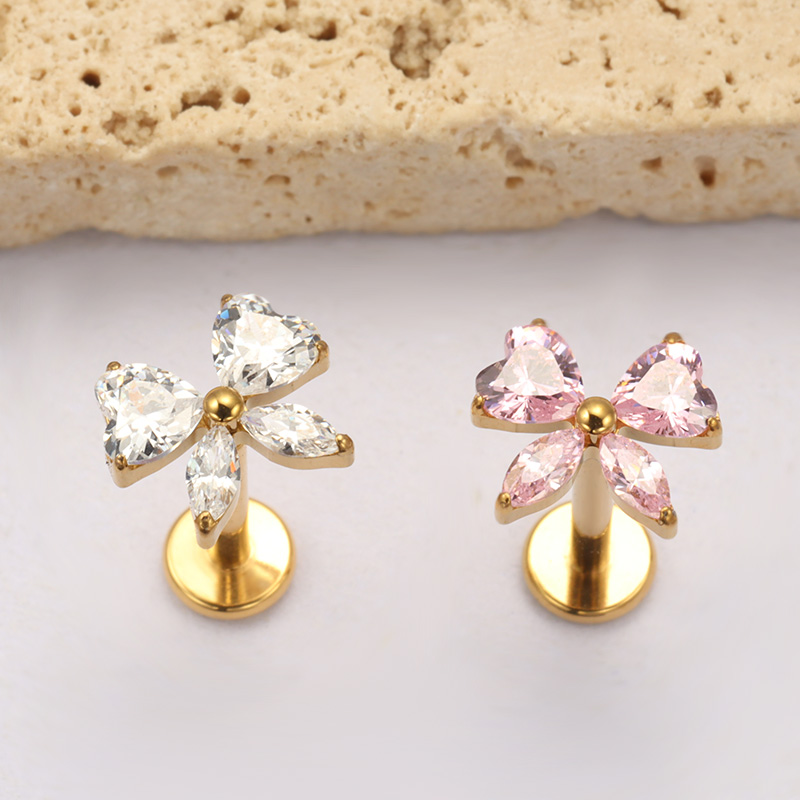 ASTM F136 titane coeur CZ arc  - Zoor Body Jewelry avis et prix