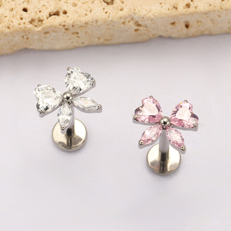 ASTM F136 titane coeur CZ arc  - Zoor Body Jewelry avis et prix