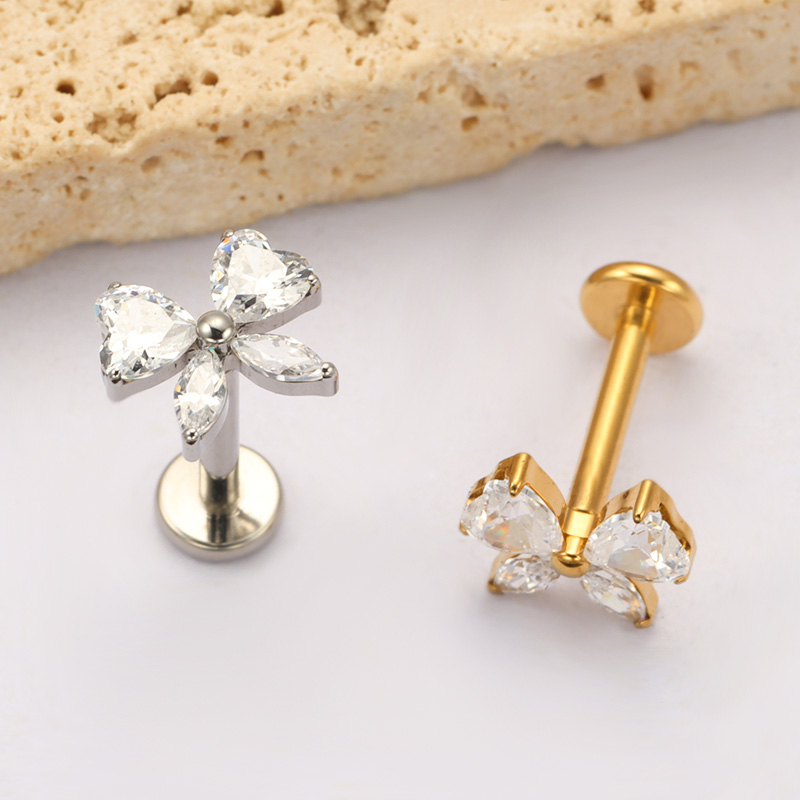 ASTM F136 titane coeur CZ arc  - Zoor Body Jewelry avis et prix