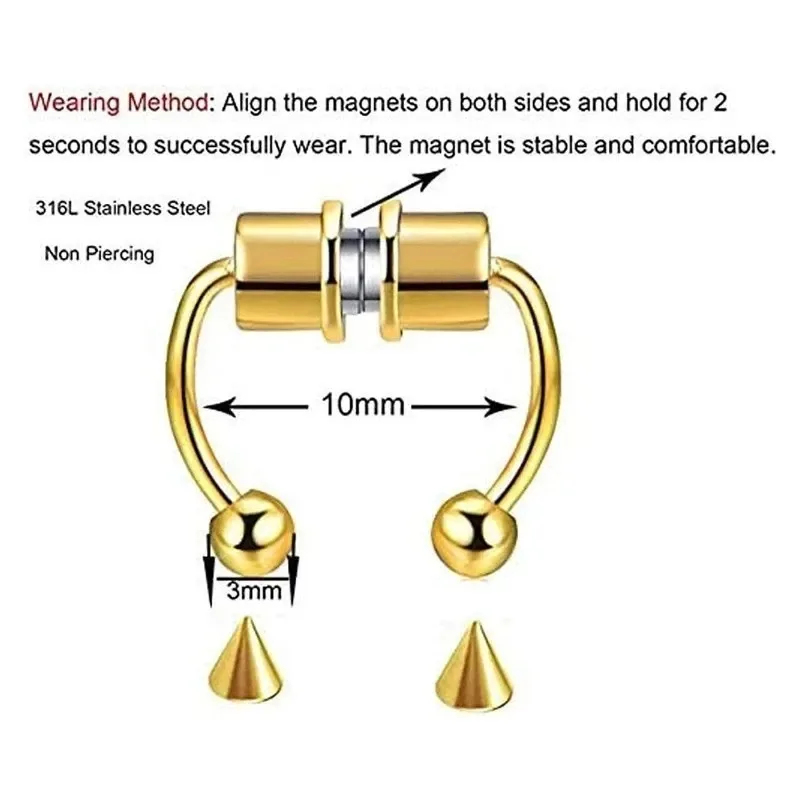 Faux anneaux de nez magnétique - Body Jewelry Nose Ring avis et prix