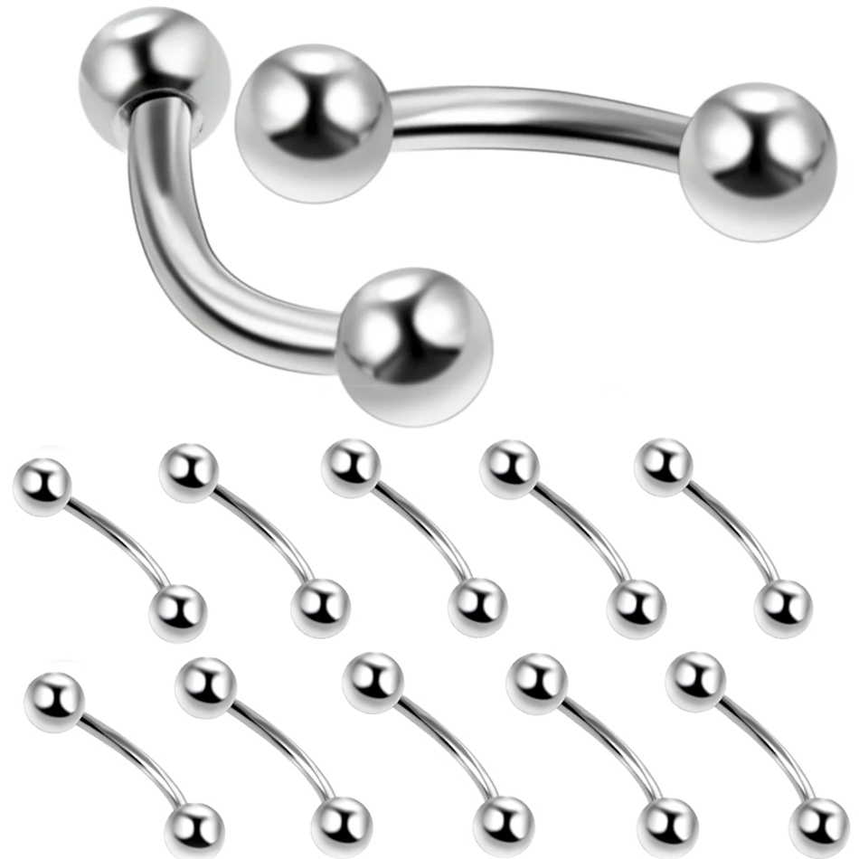 10 pièces/lot acier sourcil ba - Zoor Body Jewelry avis et prix
