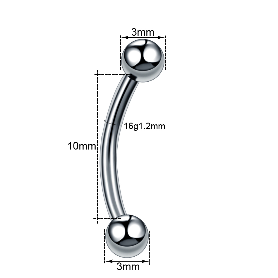 10 pièces/lot acier sourcil ba - Zoor Body Jewelry avis et prix