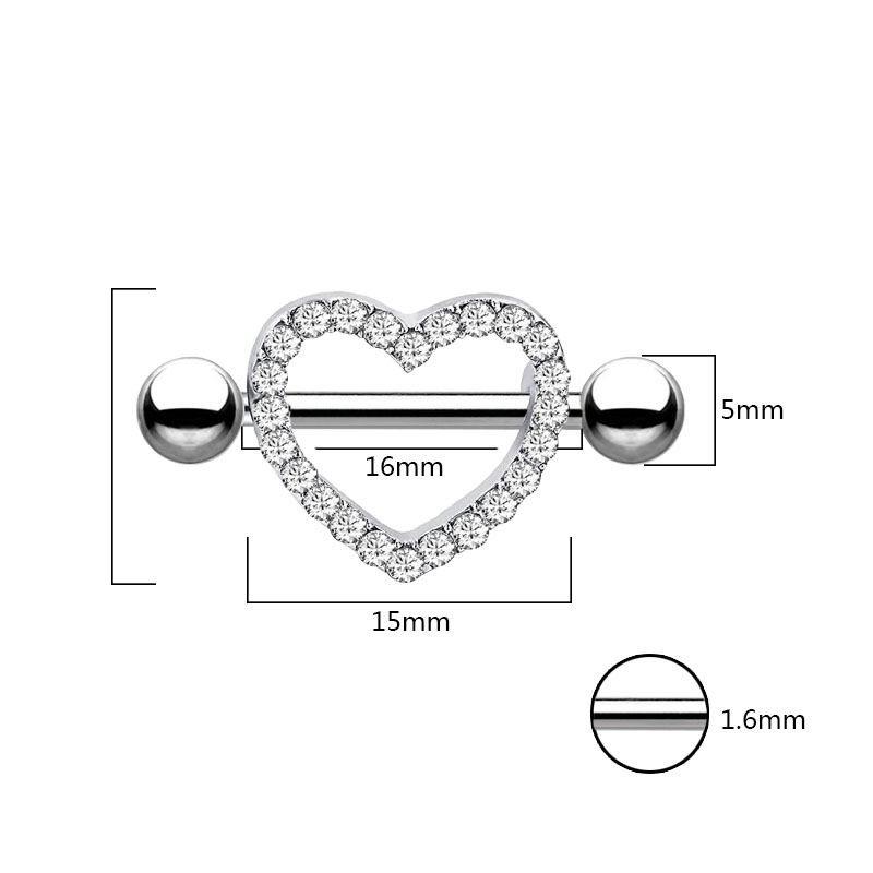 Anneau de mamelon en forme de  - Body Jewelry Nipple Rings avis et prix