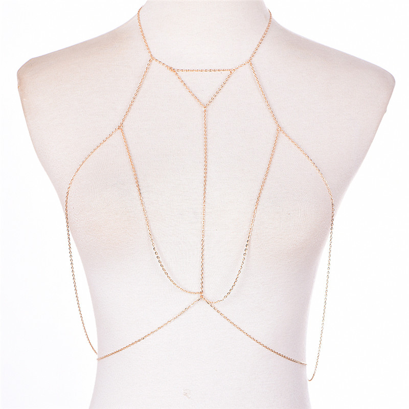 Soutien-gorge à maillons dorés - Body Jewelry Gold avis et prix