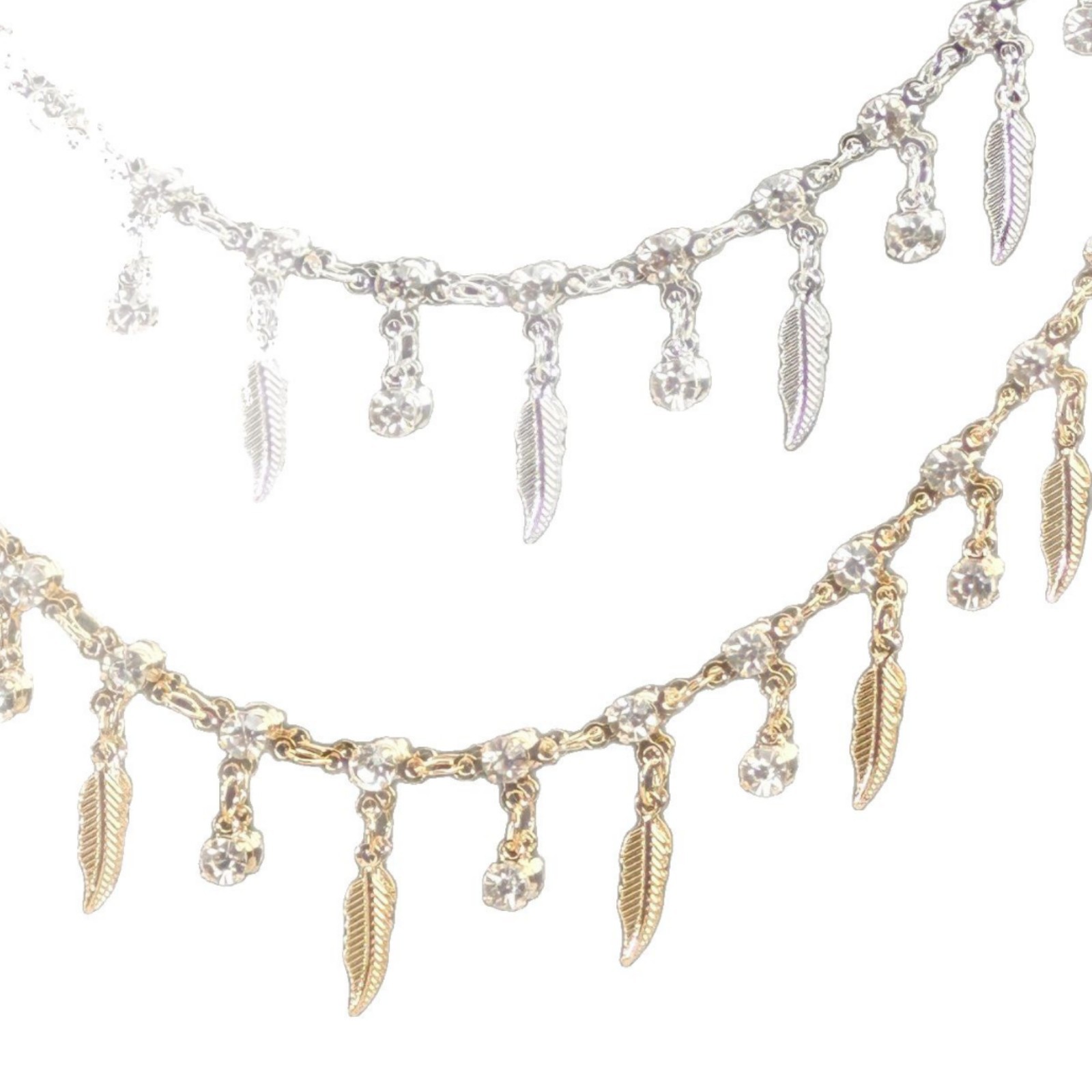 Chaîne de plumes de diamant tr - Body Jewelry Gold avis et prix