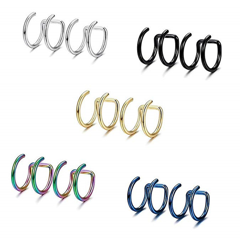 2 pièces Manchette d'oreille à - Body Jewelry Cartilage Earrings avis et prix