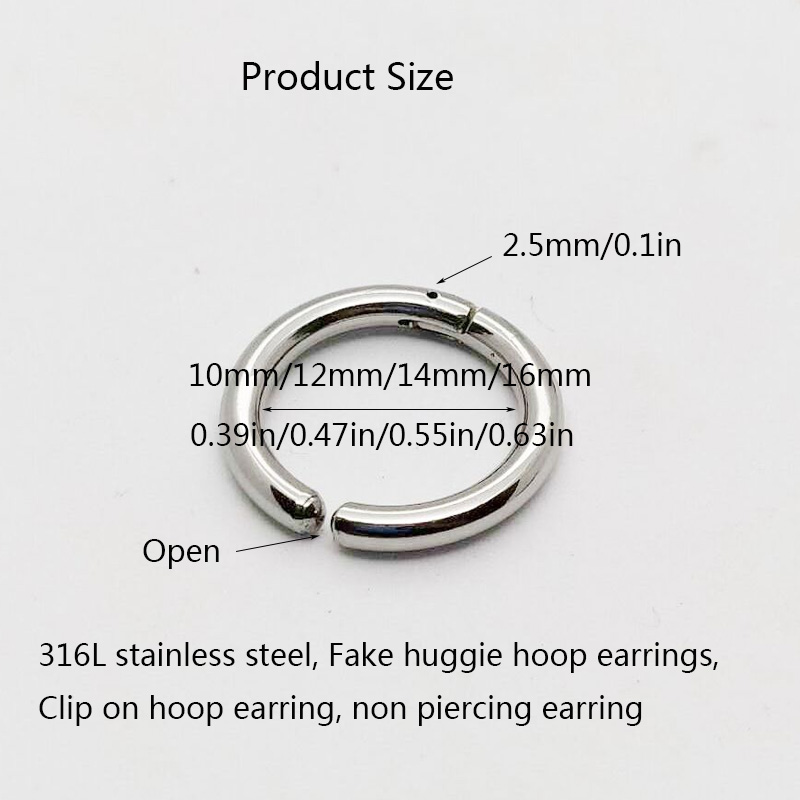 2/6 pièces fausses boucles d'o - Body Jewelry Cartilage Earrings avis et prix