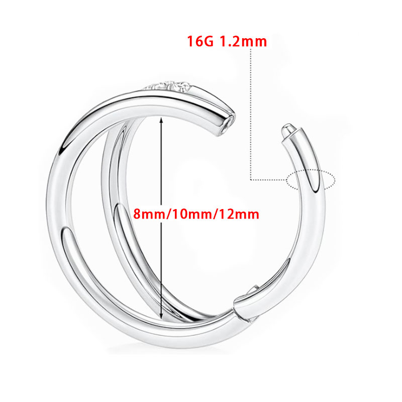 ASTM F136 titane 16G lune nez  - Zoor Body Jewelry avis et prix