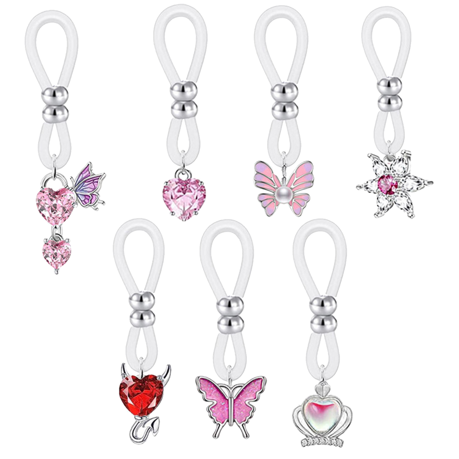 Alliage Silicone papillon coeu - Body Jewelry Nipple Rings avis et prix