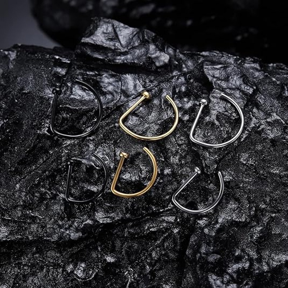 Lot de 4 faux anneaux de nez e - Body Jewelry Nose Ring avis et prix