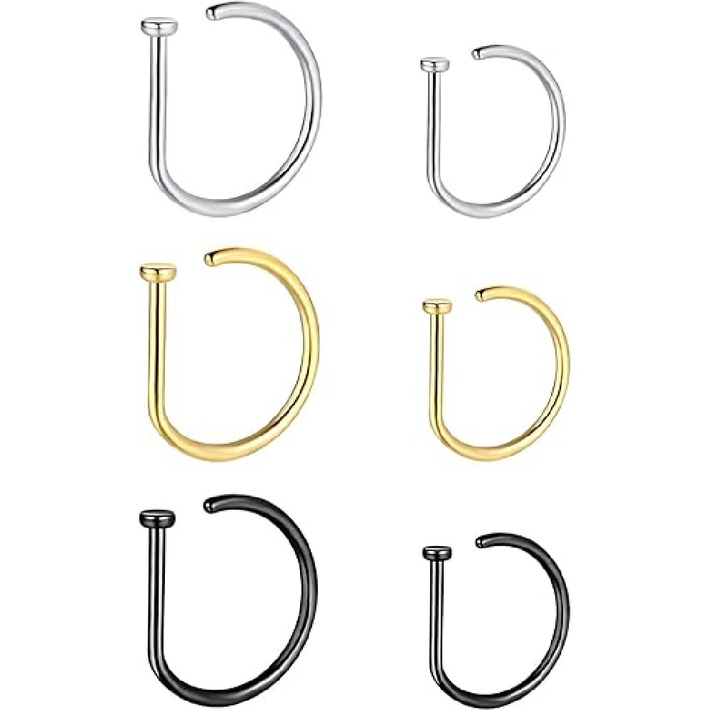 Lot de 4 faux anneaux de nez e - Body Jewelry Nose Ring avis et prix