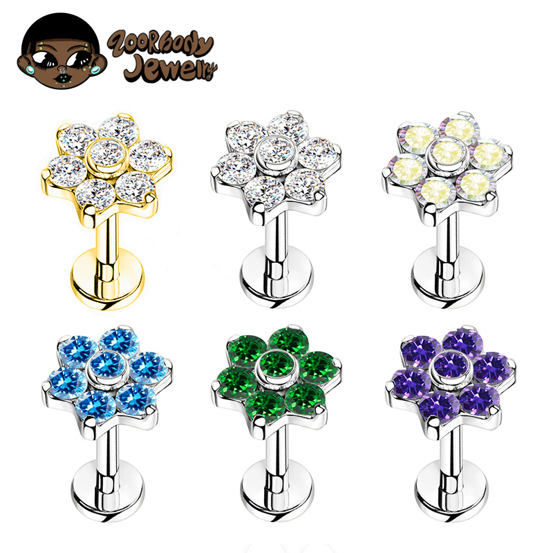 ASTM F136 titane fleur Piercin - Zoor Body Jewelry avis et prix