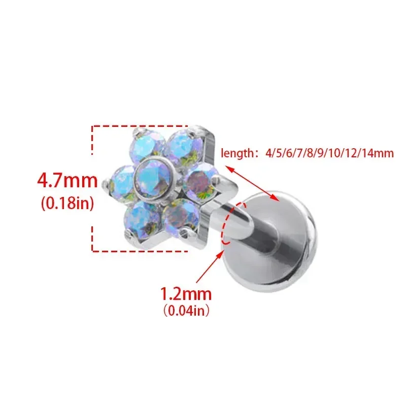 ASTM F136 titane fleur Piercin - Zoor Body Jewelry avis et prix