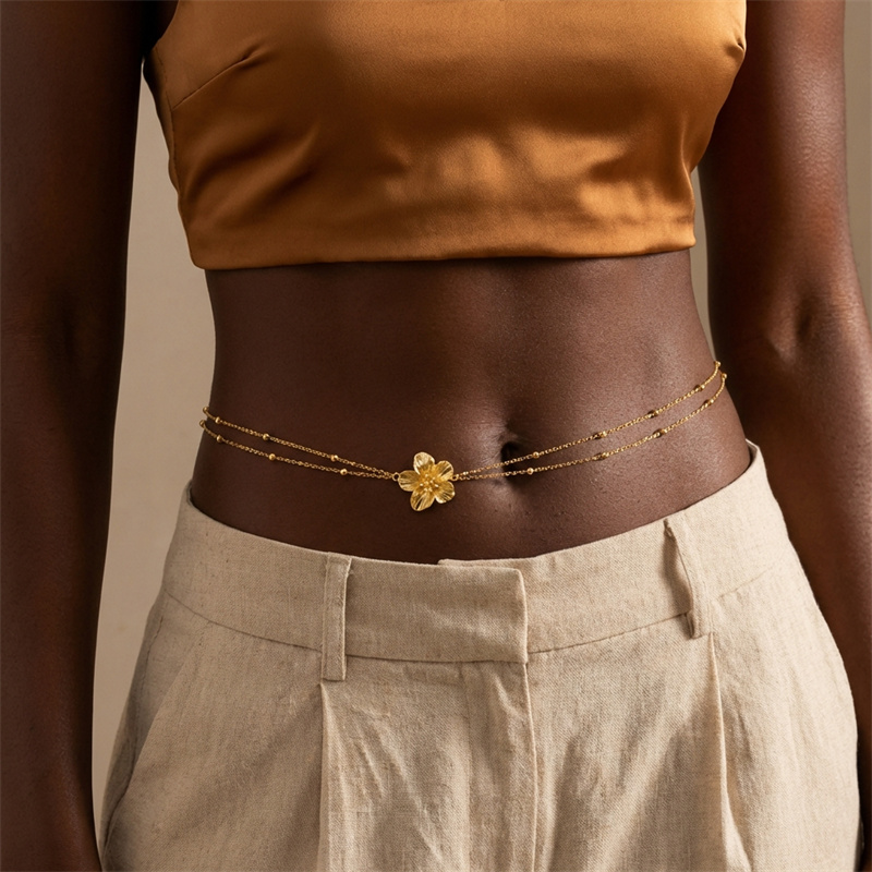 Chaînes de ventre simples à do - Body Jewelry Gold avis et prix