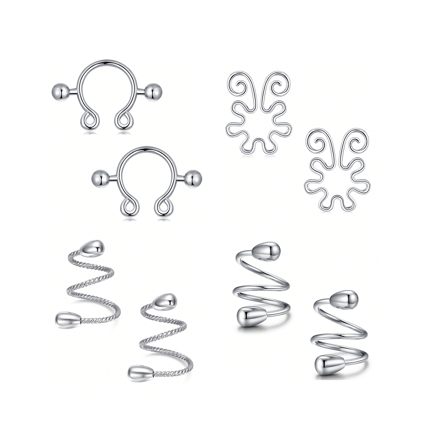 Faux anneaux de mamelon en aci - Body Jewelry Nipple Rings avis et prix