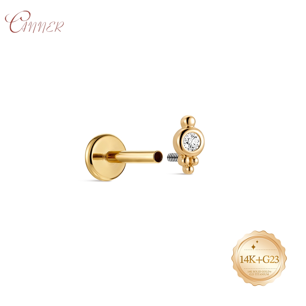CANNER Piercing en or massif 1 - Body Jewelry Cartilage Earrings avis et prix