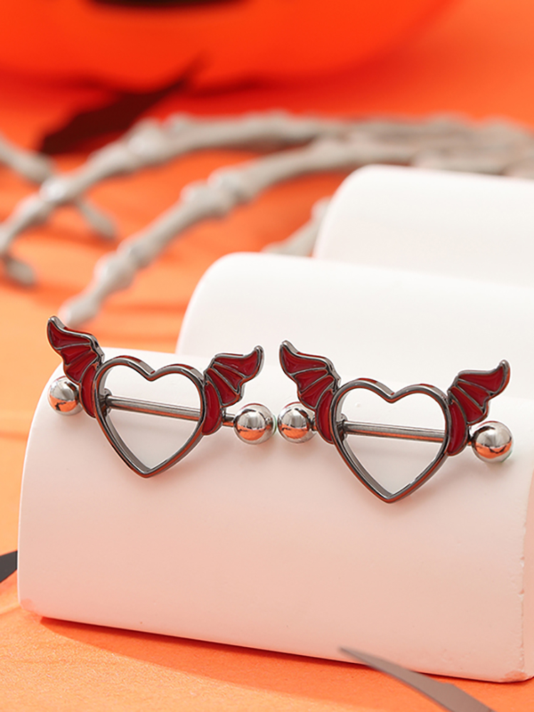 KUNIU2pcs Punk ailes de coeur  - Body Jewelry Nipple Rings avis et prix