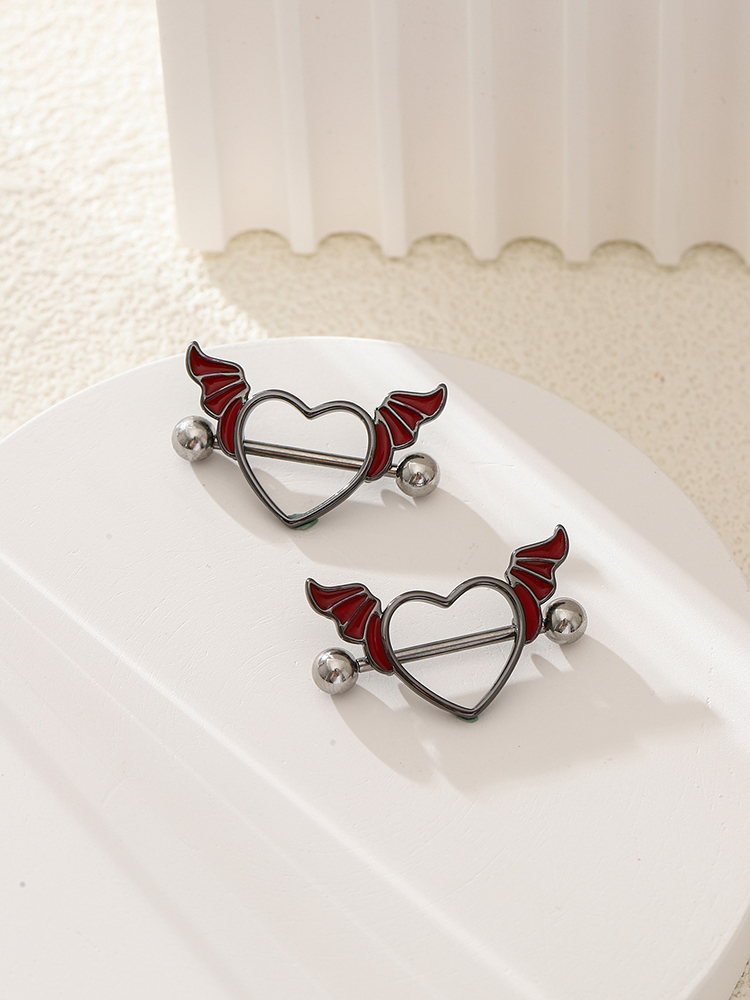 KUNIU2pcs Punk ailes de coeur  - Body Jewelry Nipple Rings avis et prix