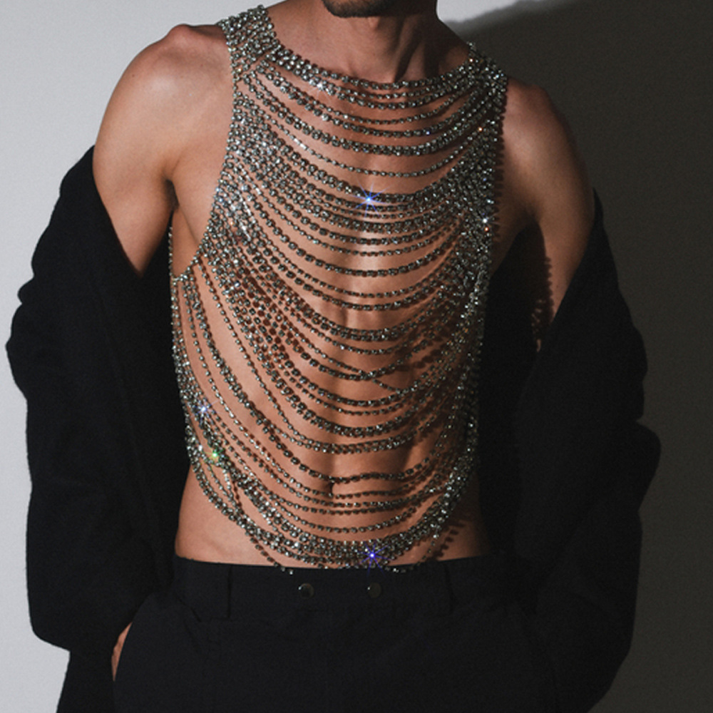Sous-vêtements luxueux avec ch - Body Jewelry Gold avis et prix